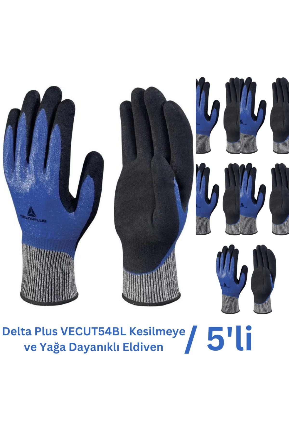 Vecut54bl Kesilmeye Ve Yağa Dayanıklı Eldiven - 5 Çift Vecut54bl Kesilmeye Ve Yağa Dayanıklı Eldiven - 5 Çift